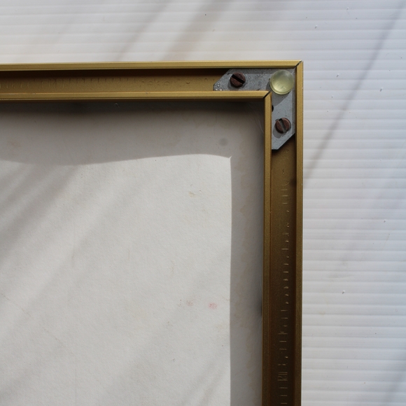 Vintage Spring Floral Cross-Stitch Art in Gold Frame - Picture 8 of 10